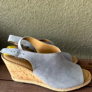Light blue surfed wedges, size 9